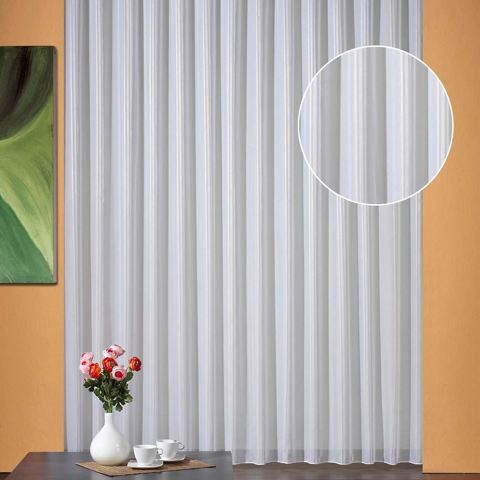 Weckbrodt-Gardinen Webstore Breslau Cremeweiß 600x160cm Polyester