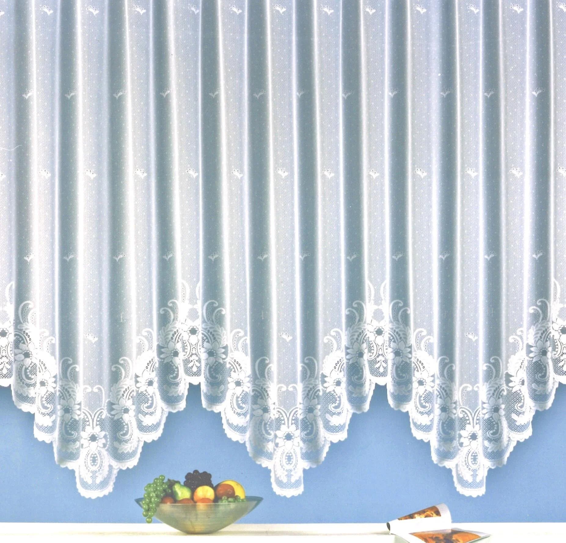 Weckbrodt-Gardinen Jacquard-Bogenstore Flensburg Weiß 250x160cm