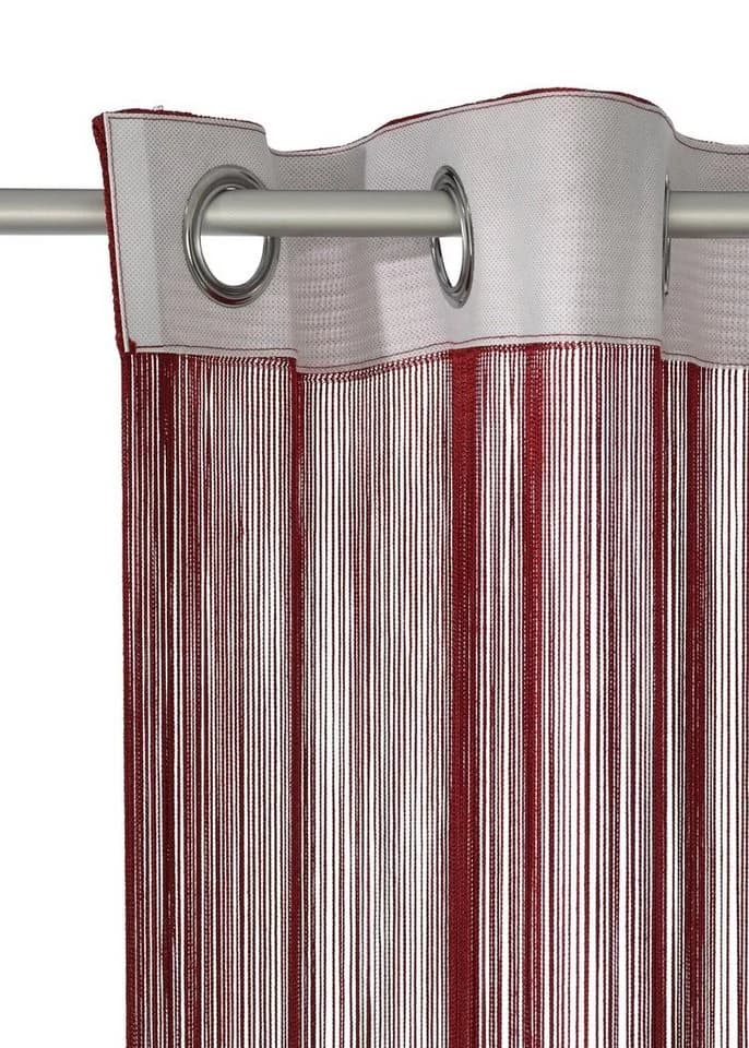 Weckbrodt Fadenvorhang Leon Bordeaux Polyester Ösen