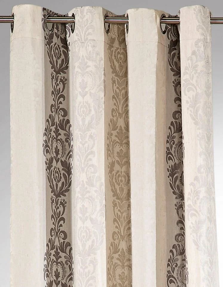 WECKBRODT Vorhang Barock Beige Jacquard blickdicht Ösen - Bild 3