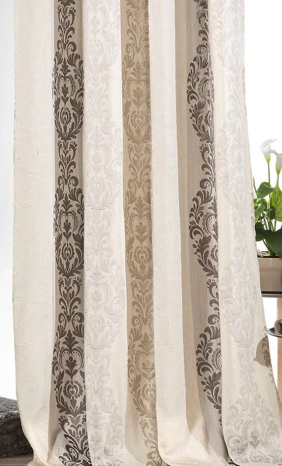 WECKBRODT Vorhang Barock Beige Jacquard blickdicht Ösen - Bild 4
