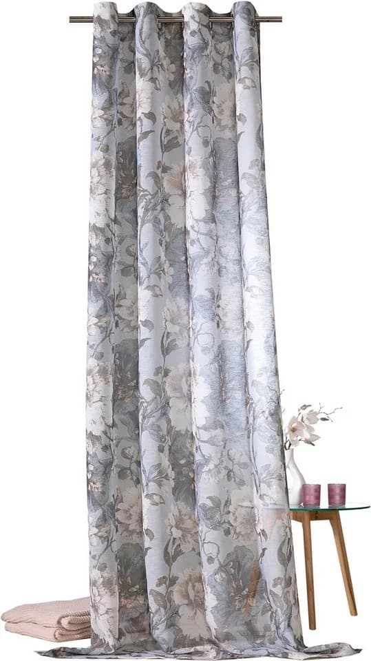 Vorhang WECKBRODT Charlotte Blau-Beige Floral Polyester - Bild 2