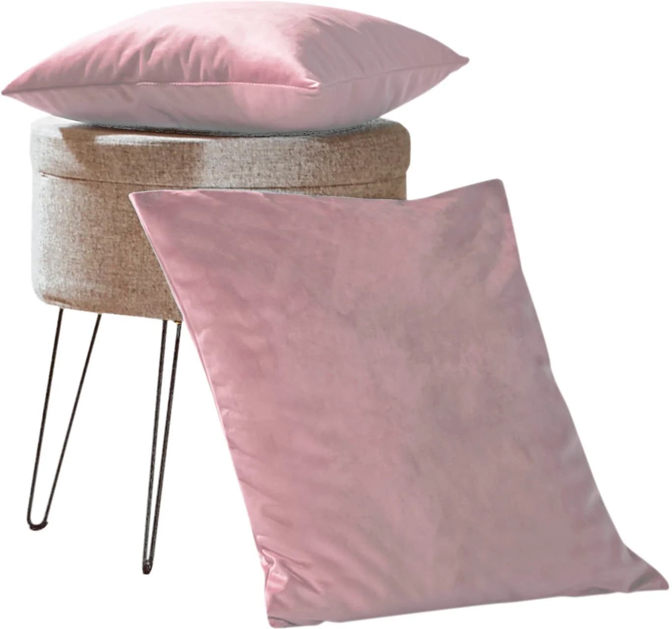 Weckbrodt Dekokissen Valentin Altrosa Velour-Samt 40x40cm - Bild 2