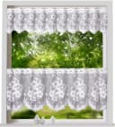 Weckbrodt Scheibengardine Mantua Weiß Jacquard Floral Bild 1