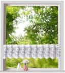 Weckbrodt Scheibengardine Mantua Weiß Jacquard Floral Bild 3