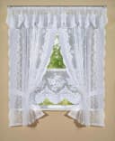 Weckbrodt Querbehang Siena Weiß Jacquard mit Bordüre Bild 1