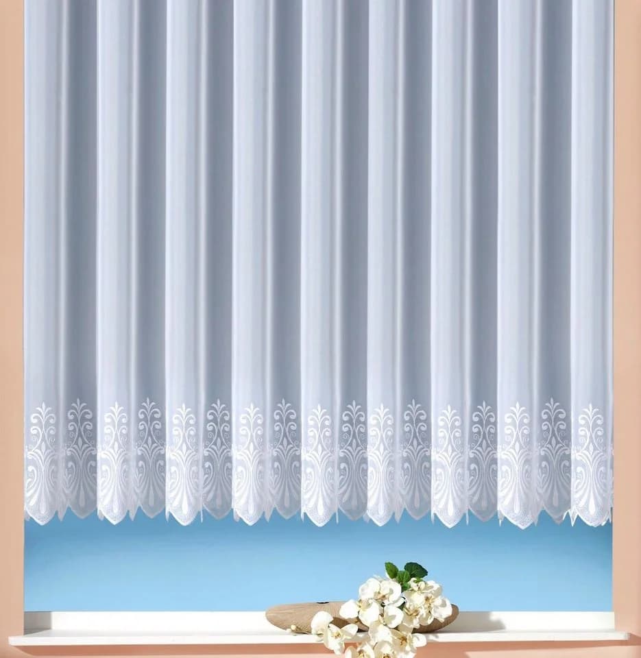 Weckbrodt Gardine Heidelberg Weiß Echte Stickerei Voile - Bild 2