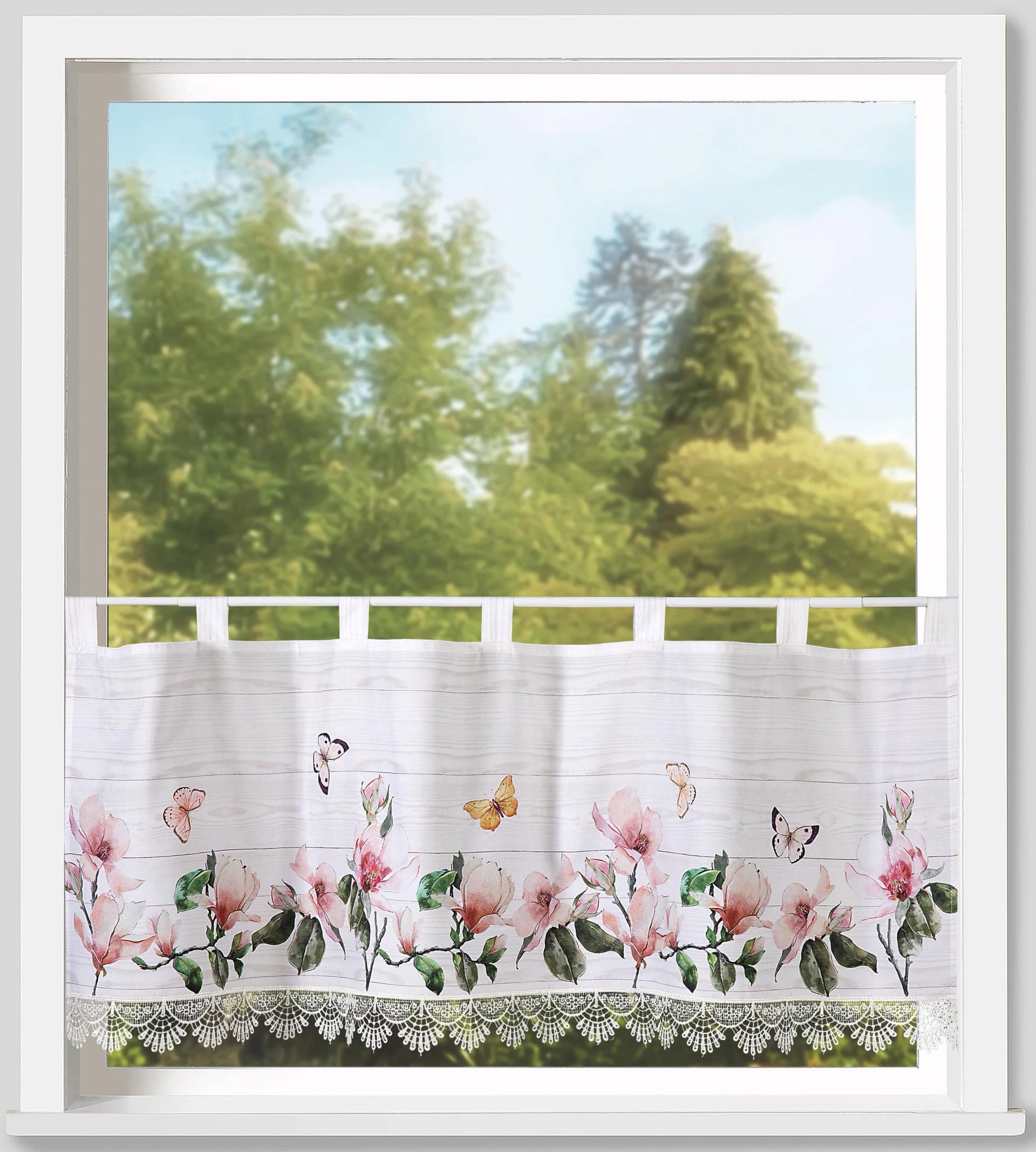 Weckbrodt Scheibengardine Thalia Bunt Floral Makramee - Bild 3