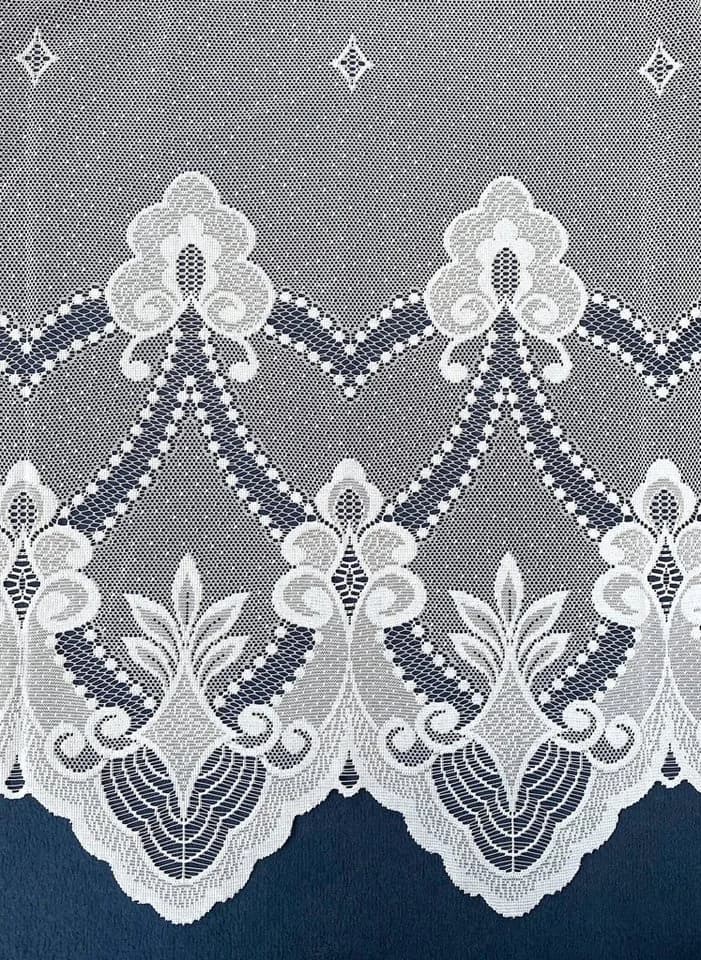 Weckbrodt Gardine Weimar C-Bogen Weiß Floral Jacquard - Bild 3