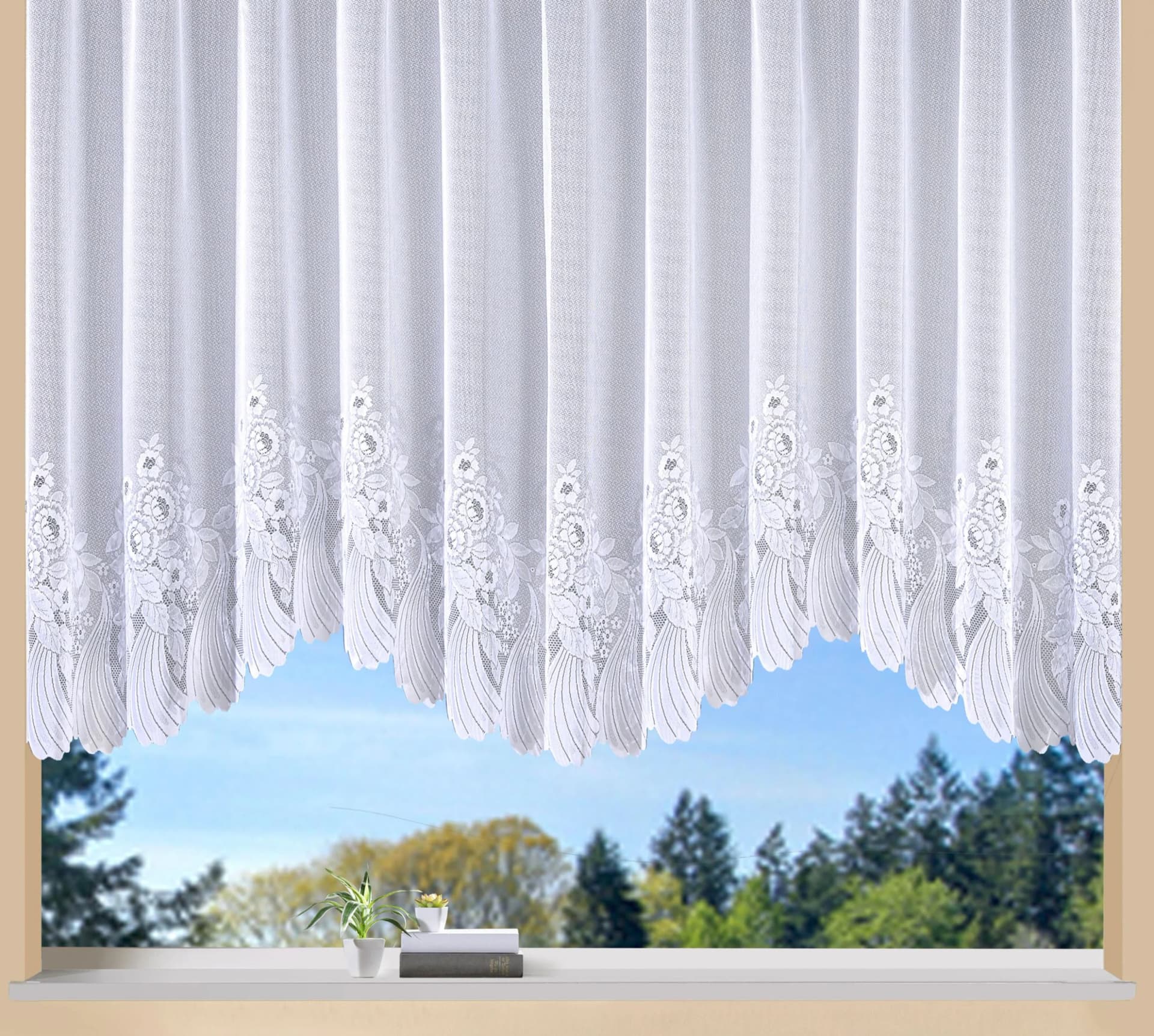 Bogenstore Weckbrodt Savannah Weiß Jacquard Polyester