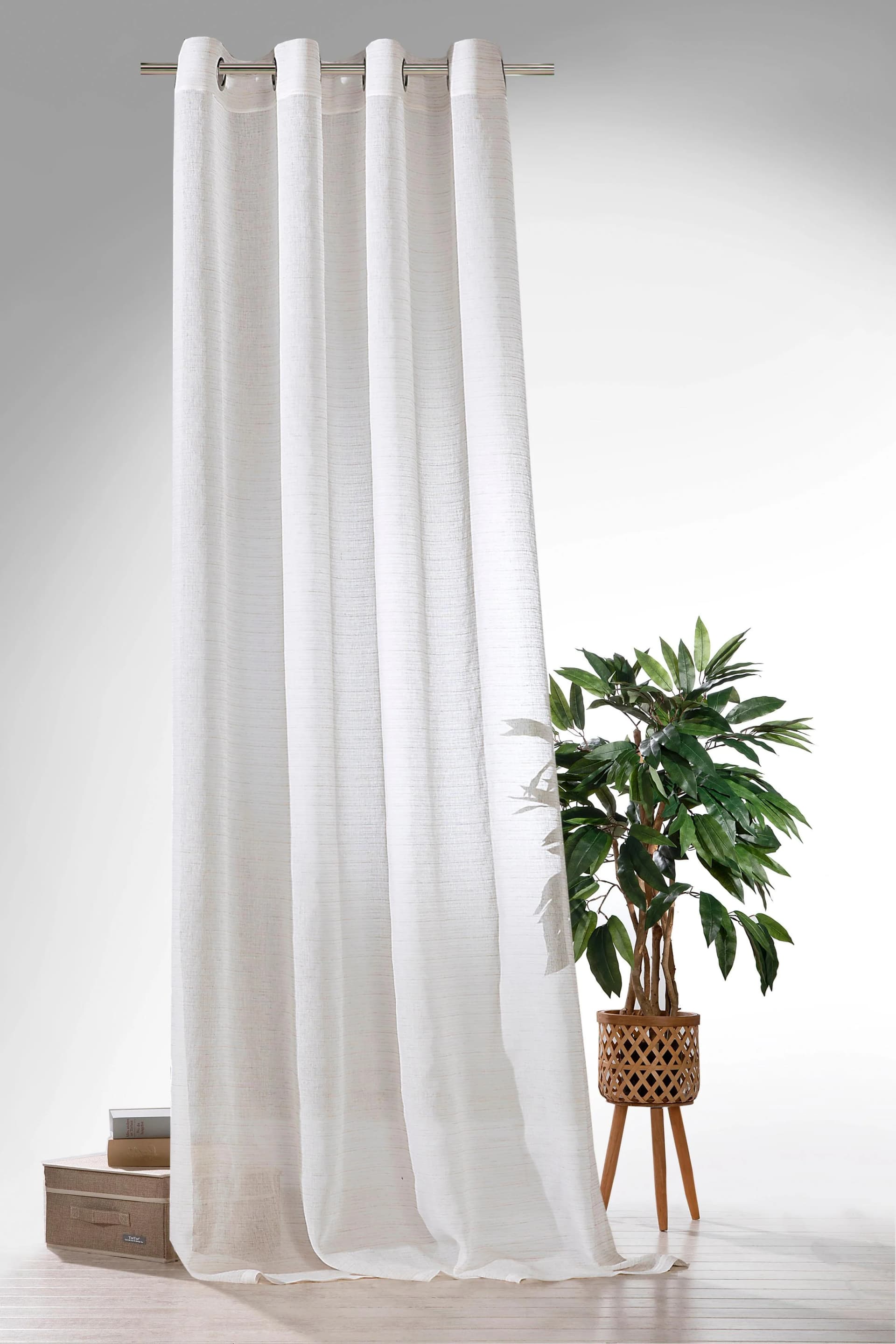 Weckbrodt Natural Chic Vorhang Beige Leinen-Optik