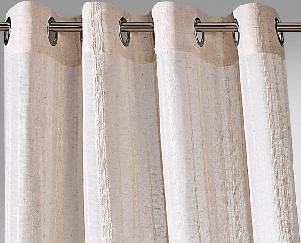WECKBRODT Natural Linen Vorhang Beige Leinen-Optik - Bild 3