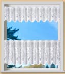 Weckbrodt Scheibengardine Savannah Weiß Jacquard Blumenmuster Bild 2