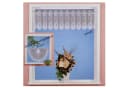 heimtexland Scheibengardine Jacquard Blumen Bordüre Stangendurchzug Bild 1