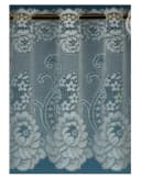 heimtexland Scheibengardine Jacquard Blumen Bordüre Stangendurchzug Bild 3