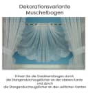 heimtexland Scheibengardine Jacquard Blumen Bordüre Stangendurchzug Bild 4