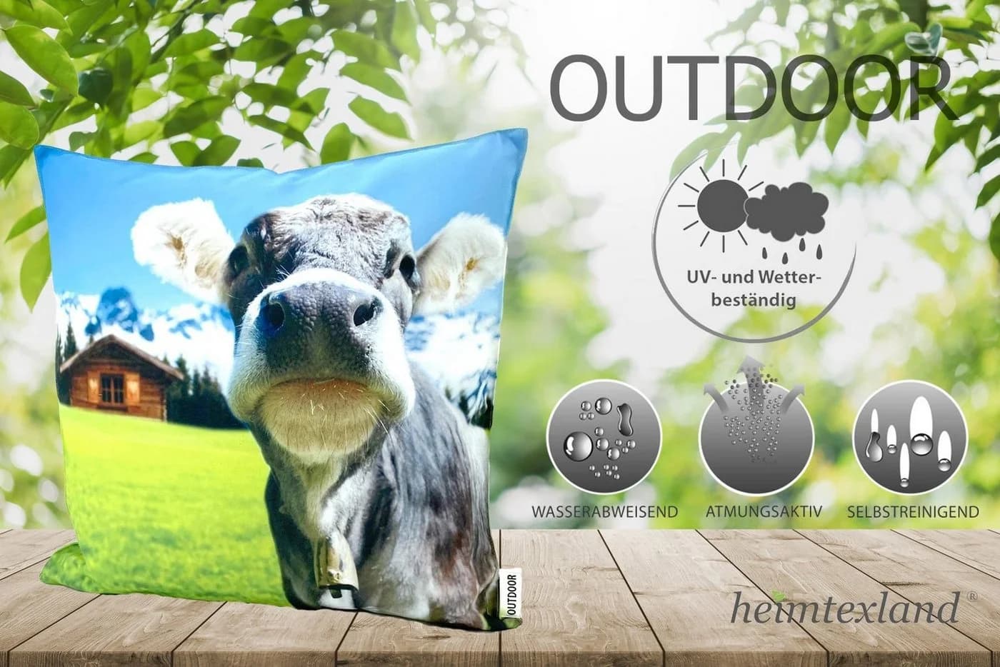 heimtexland Outdoorkissen 45x45 cm Bunt mit Füllung - Bild 3