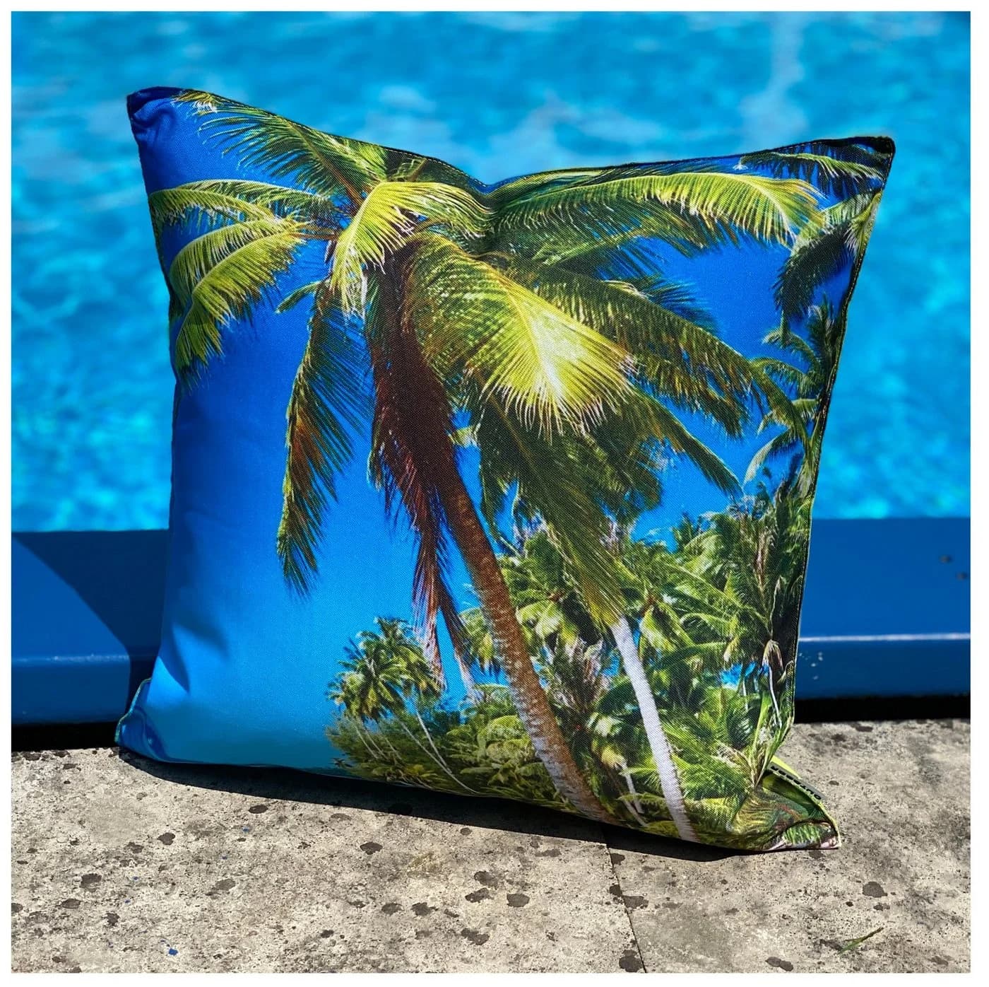 heimtexland Outdoorkissen 45x45 cm Südsee-Palme bunt