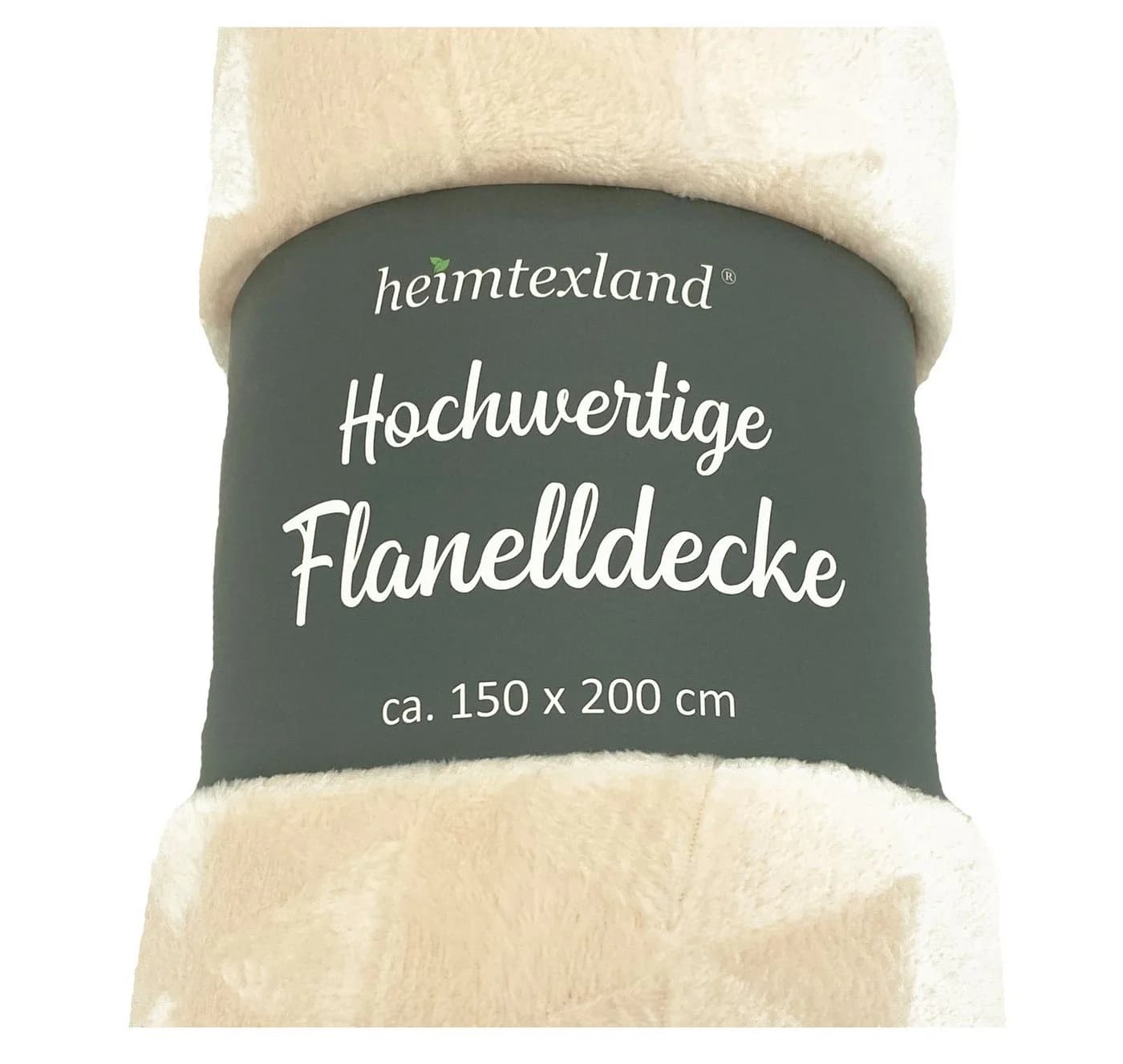 heimtexland Wohndecke Soft Flanell Kuscheldecke Creme Rautenmuster