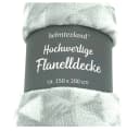 heimtexland Wohndecke Soft Flanell Kuscheldecke Silber Hellgrau Bild 1