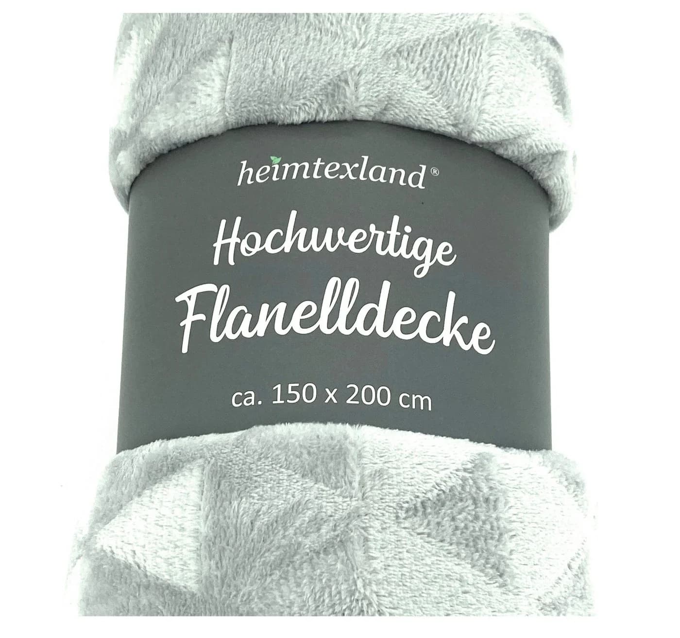 heimtexland Wohndecke Soft Flanell Kuscheldecke Silber Hellgrau