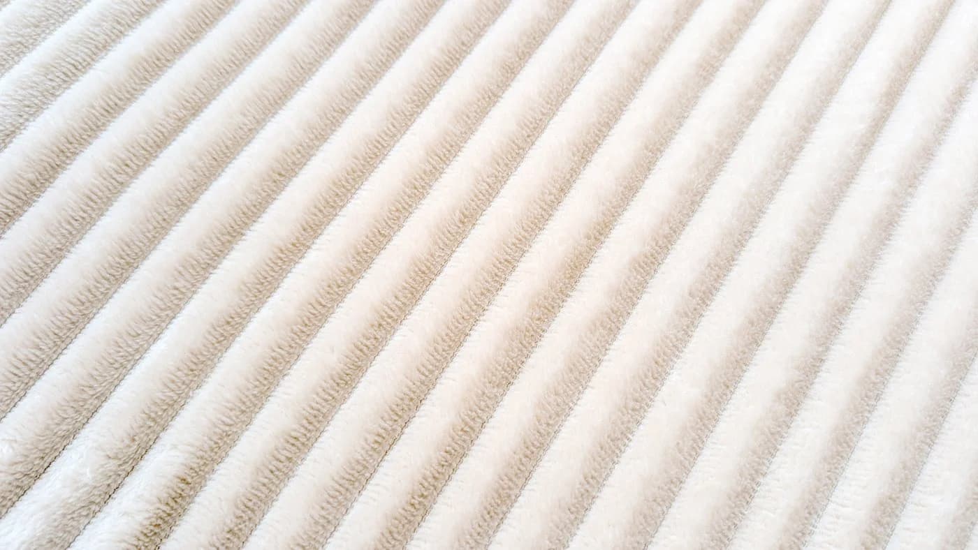 heimtexland Wohndecke Flauschige Cord Kuscheldecke Sherpa Fell Sofadecke Creme - Bild 5