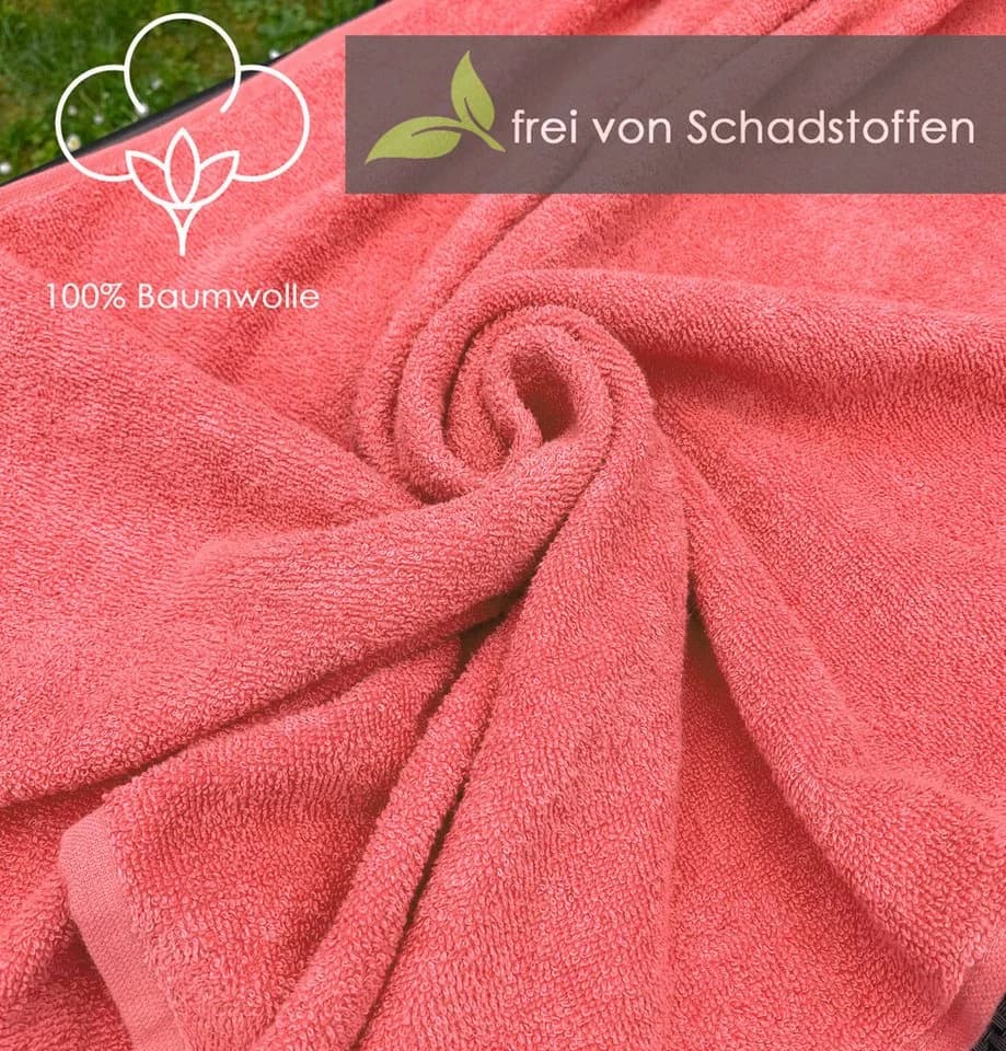 heimtexland Liegenauflage Hygiene Schonbezug Frottier Liegestuhl-Auflage Coral - Bild 3