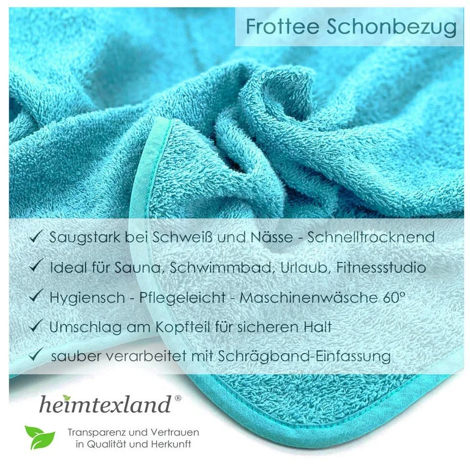 heimtexland Dekokissen Hochlehner Schonbezug Frottee Gartenstuhlauflage Aqua - Bild 3