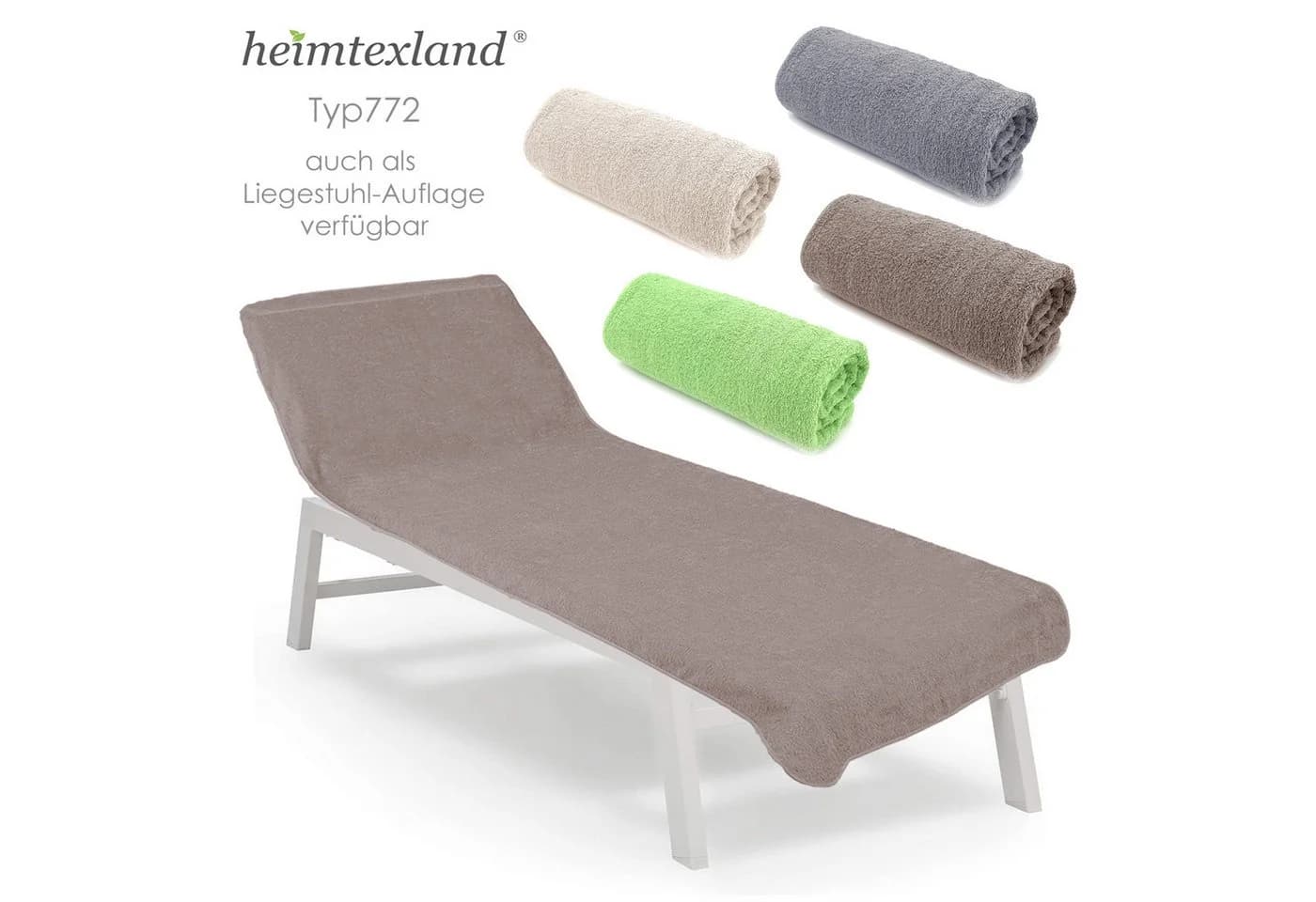 heimtexland Dekokissen Hochlehner Schonbezug Frottee Gartenstuhlauflage Aqua - Bild 5
