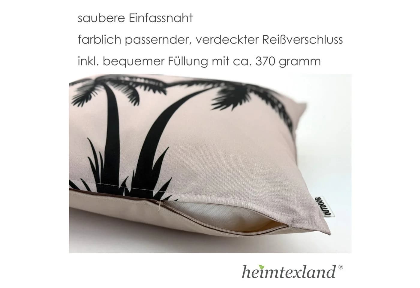 heimtexland Dekokissen Outdoorkissen Maritim Weiß 45x45 cm - Bild 3