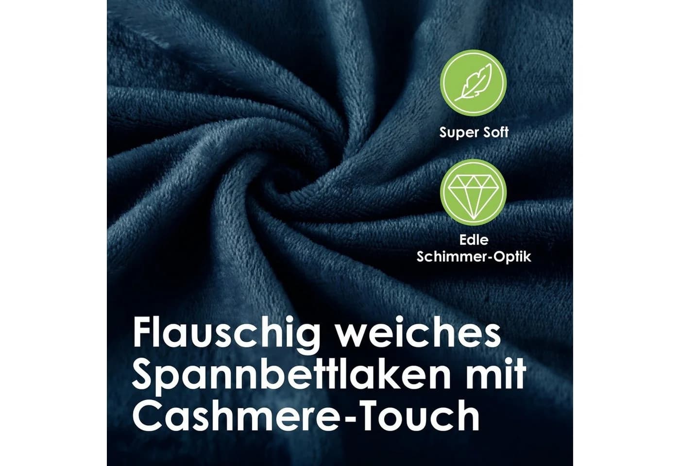 heimtexland Spannbettlaken Cashmere Touch Marineblau Super Soft
