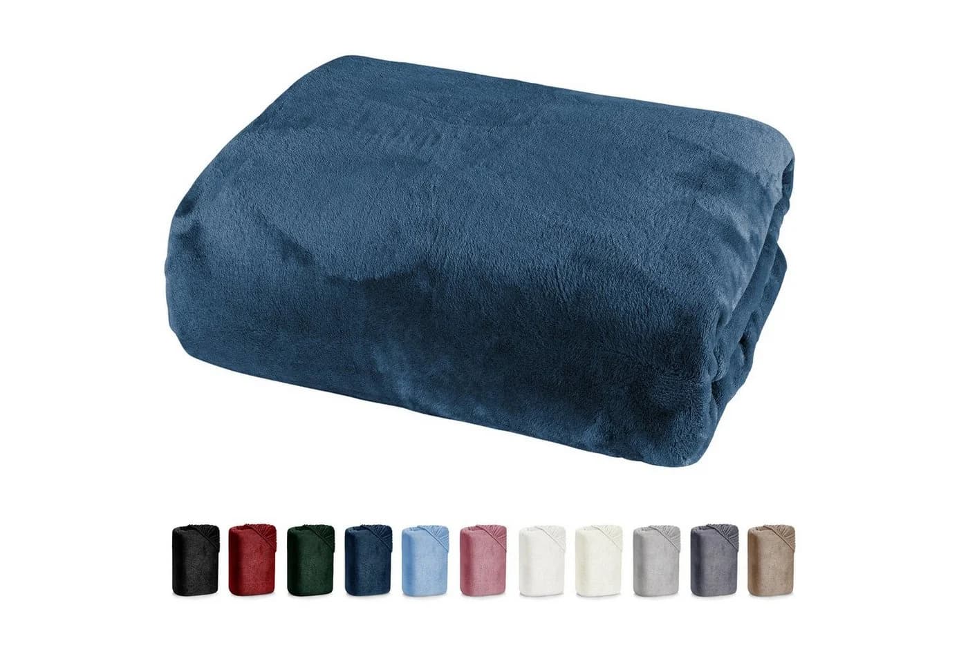 heimtexland Spannbettlaken Cashmere Touch Marineblau Super Soft - Bild 2