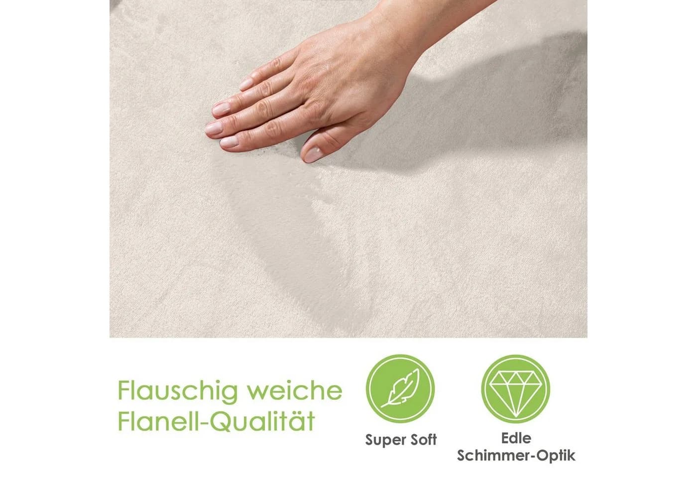 heimtexland Wohndecke Premium Super Soft Flanell Kuscheldecke Beige