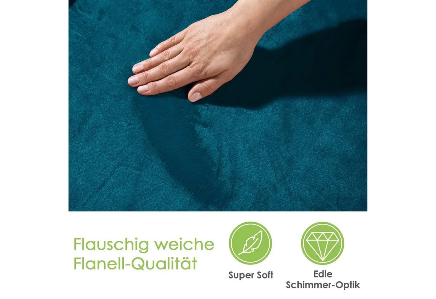 heimtexland Tragbare Wohndecke mit Ärmeln und Tasche - Flauschig Grün - Bild 4