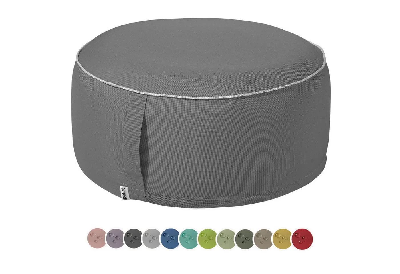heimtexland Sitzkissen Outdoor Pouf Bodenkissen Anthrazit - Bild 2