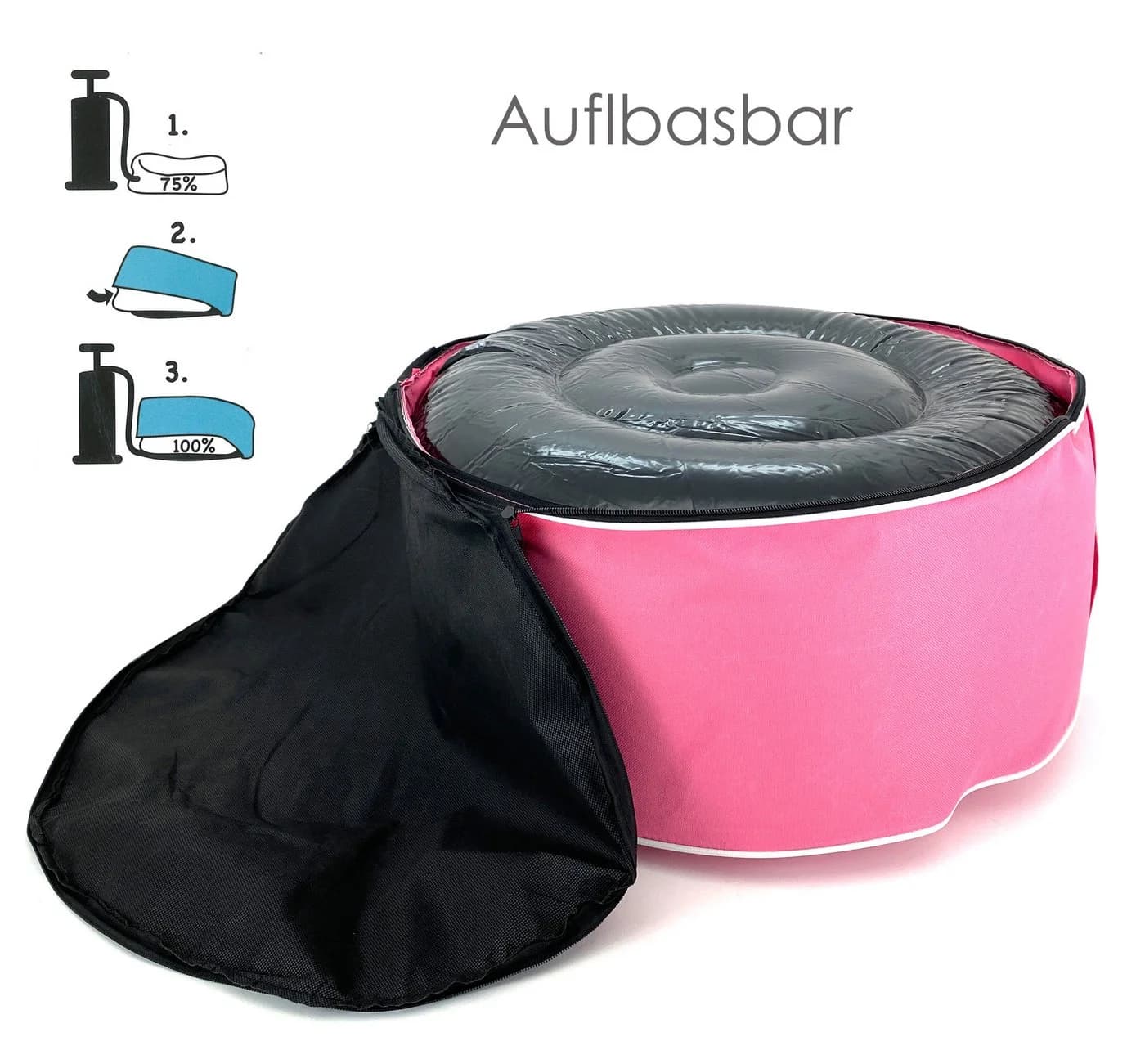 heimtexland Sitzkissen Outdoor Pouf Bodenkissen Anthrazit - Bild 5