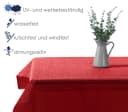 heimtexland Gartentischdecke Outdoor Rot Wetterfest UV-beständig Rutschfest Bild 1