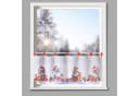 Heimtexland Scheibengardine Weihnachten Katze Rot Transparent Bild 1