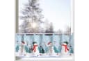 heimtexland Weihnachts-Scheibengardine mit Schneemann-Motiv in Blau Bild 2