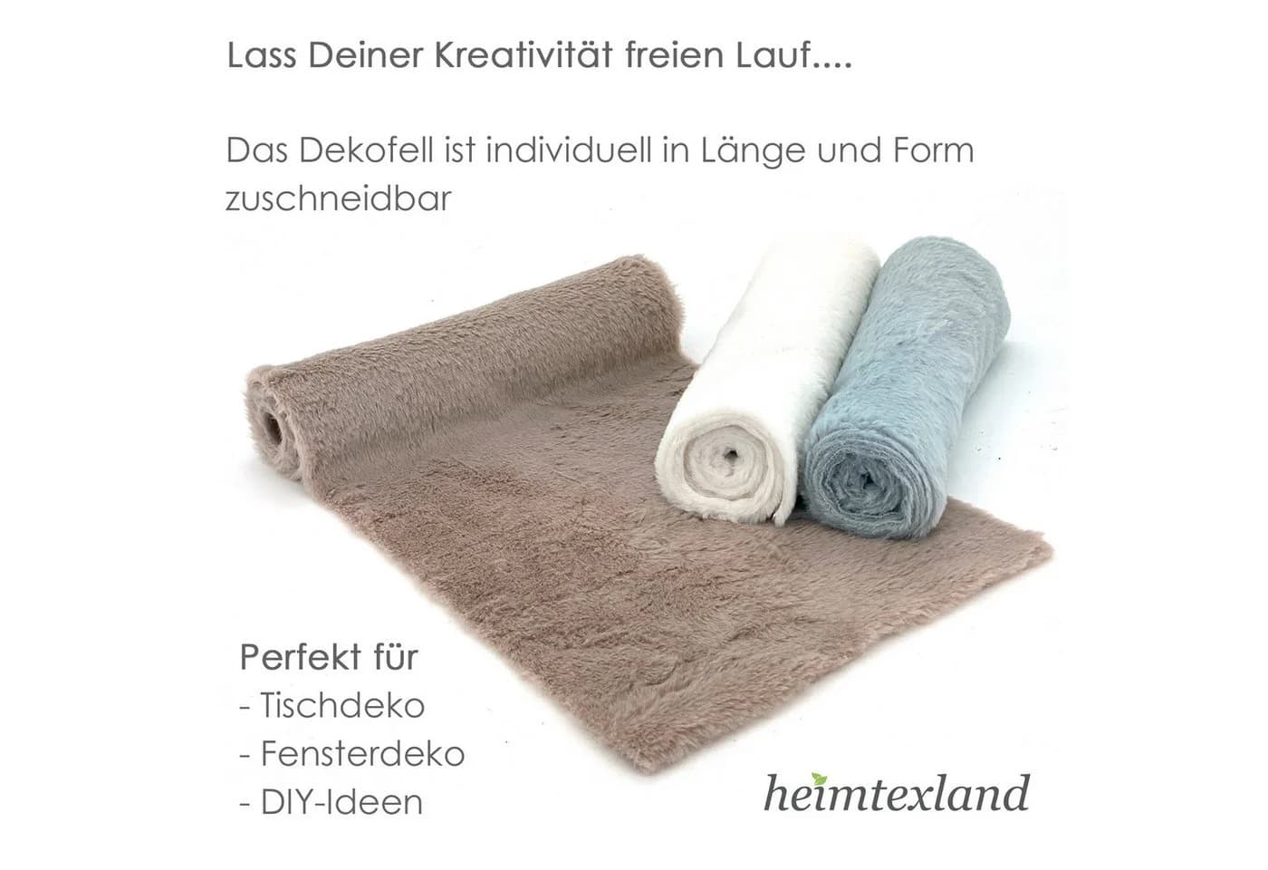 heimtexland Tischläufer Kunstfell Chalet Deko Winter Beige - Bild 5