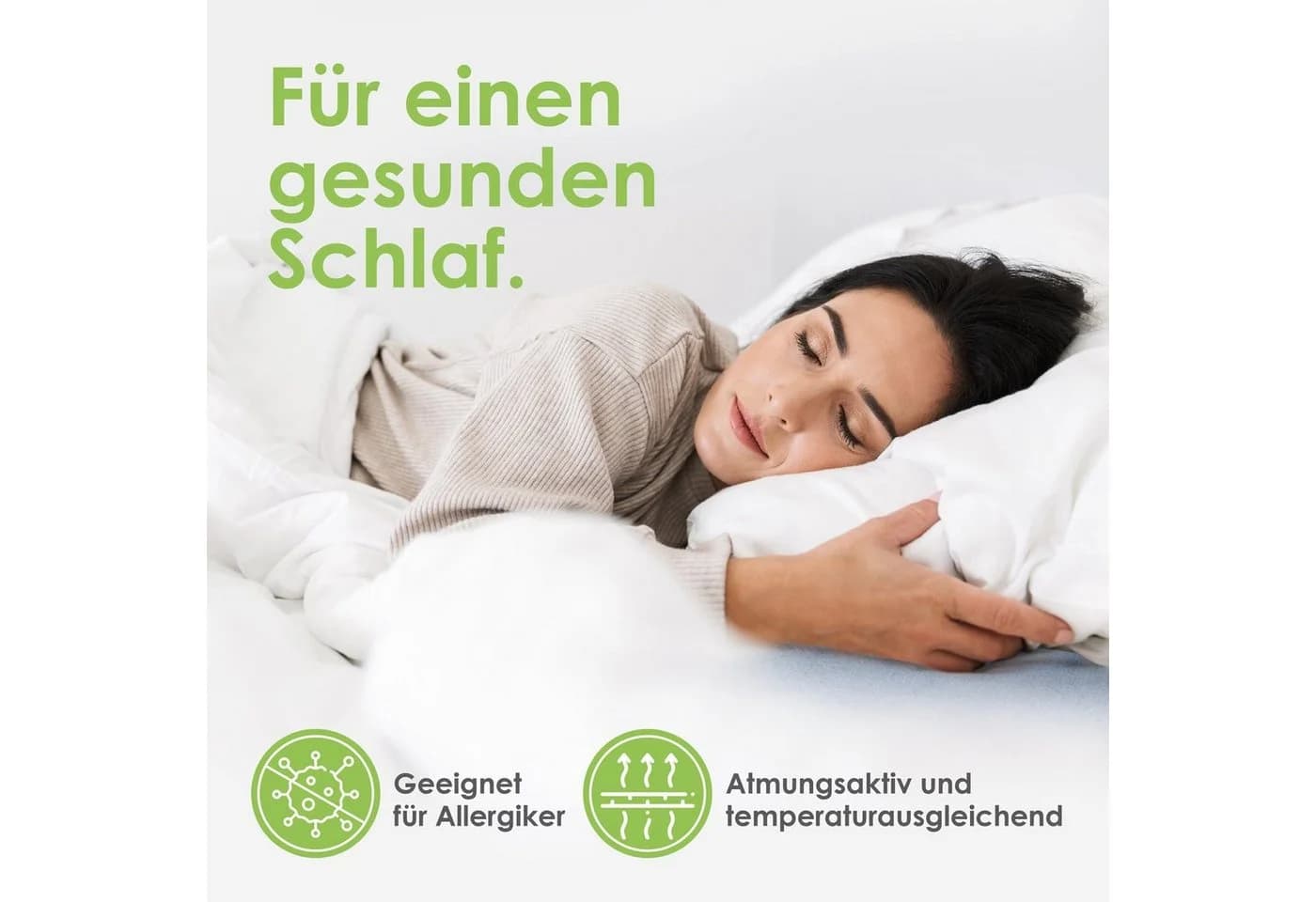 heimtexland Wende-Bettwäsche Winter Cashmere Touch Salbei Microfaser - Bild 4