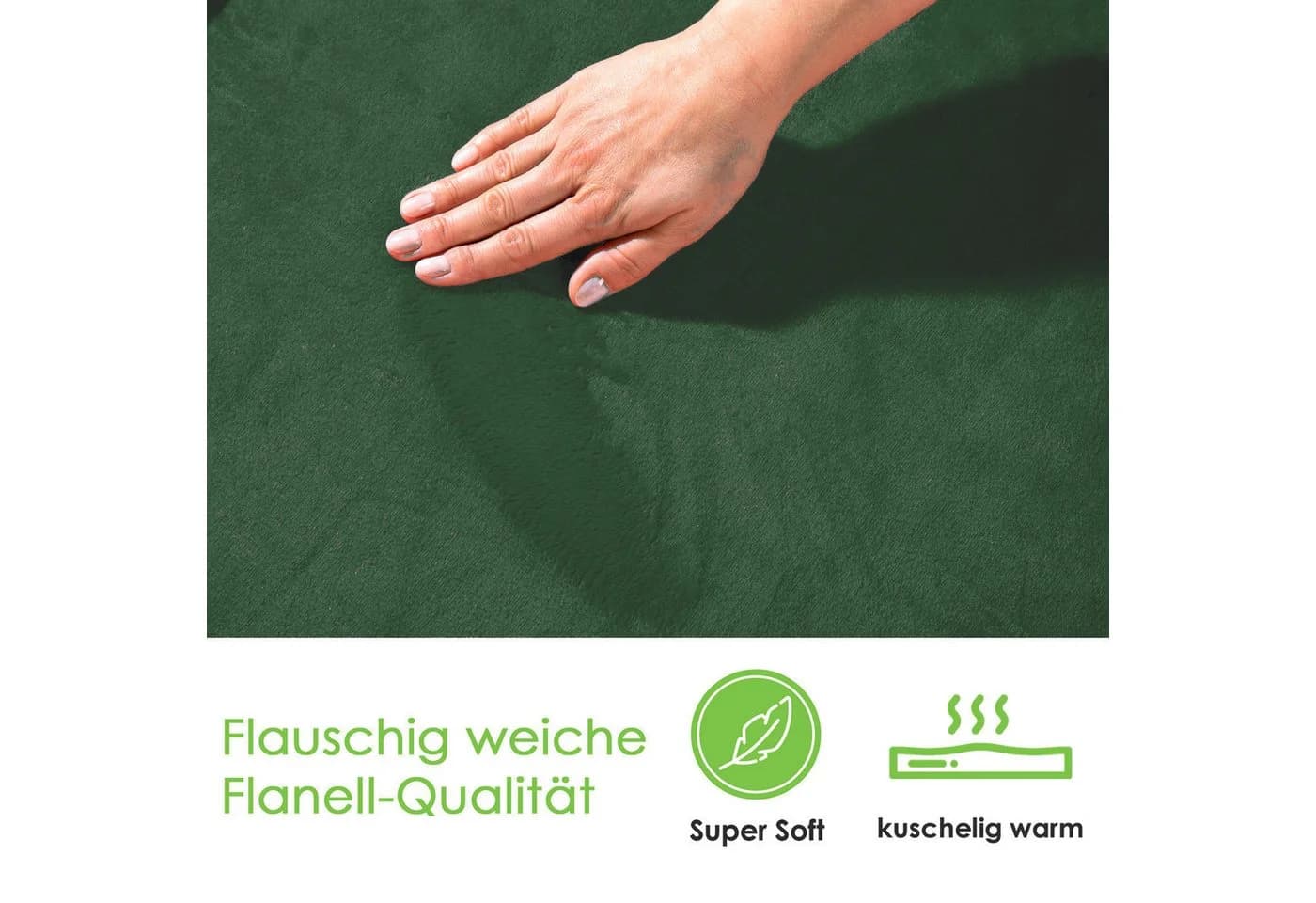 heimtexland Wende-Bettwäsche Winter Cashmere Touch Salbei Microfaser - Bild 5