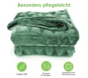 heimtexland Wohndecke Soft Flanell Kuscheldecke Waldgrün Rautenmuster Bild 3