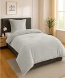 heimtexland Cashmere Touch Wende Bettwäsche Cord-Optik Silber Microfaser 2-teilig 135x200 Bild 2