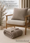 heimtexland Super Soft Cord Kissenbezug 45x45 cm Taupe Bild 4