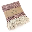 heimtexland Strickdecke Boho 100% Baumwolle Rot 180x130 cm Bild 2