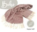 heimtexland Strickdecke Boho 100% Baumwolle Rot 180x130 cm Bild 3