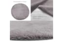 heimtexland Fellteppich Rabbit 90 rund Grau Hochflor Bild 1