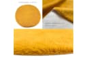 heimtexland Fellteppich Hochflor Rabbit 90 Rund Senfgelb Waschbar Bild 1
