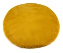 heimtexland Fellteppich Hochflor Rabbit 90 Rund Senfgelb Waschbar Bild 2